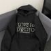 New retro niche design nail bead letter hooded sweatshirt for women, popular loose couple top_viptrois.com