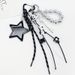 Love Five Pointed Star Mirror Beaded Keychain Bag Accessories Mobile Phone Chain Pendant Ornaments_viptrois.com
