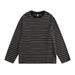 2026 Eco-friendly Fabric Striped Crew Neck Long-sleeved T-shirt For Men And Women, Loose Casual Crew Neck Shirt Base Shirt, Underwear With Top Ins Str_viptrois.com