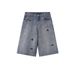 Men's American Retro Puppy Embroidered Denim Shorts New Summer Style Loose Oversized Relaxed Five Point Shorts_viptrois.com