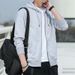 Men's Clothing Fleece Hooded Zip-Up Sweatshirt - Casual Loose Fit Pullover With Side Pockets, Fall Winter Warm Fleece Lining, Streetwear Fashion_viptrois.com