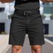 Men's Clothing Men's Solid Color Business Golf Sports Shorts Five Point Dress Pants For Formal & Casual Summer Color Block_viptrois.com