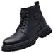 European Warm Series 2025 New High-top Thick-soled British Style Trendy Martin Men's Warm Fleece-lined Work Boots_viptrois.com