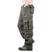 Men's clothing baggy multi-pocket casual pants outdoor cotton overalls_viptrois.com