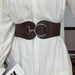 Unisex Ladies elastic waist wide elastic decorative dress black belt female Joker fashion._viptrois.com