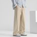 Men's Linen Cotton Casual Trousers | Relaxed Fit Straight Leg Pants For Spring Autumn Comfort_viptrois.com