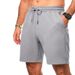 Men's Clothing Shorts Casual Elastic Waist Drawstring Five Point Shorts Summer Beach Vacation Shorts With Pockets_viptrois.com