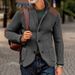 Men's Retro Knit Cardigan With PU Trim & Lapel Collar – Oversized Winter Sweater For Casual & Outdoor Wear_viptrois.com