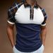 2025d Spring Summer 2025 New Polo Shirt Zipper Plaid Men's T-Shirt Top_viptrois.com