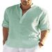 Men's Clothing Men's Linen Long Sleeve T Shirt Loose Sweatshirt Solid Color Long Sleeve Cotton And Linen Shirt Men's Large Size Delivery_viptrois.com