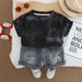 Male 2025 New Baby With Diamond English Short Sleeve Cute Casual Thin Summer Set_viptrois.com