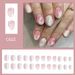 Short bright oval armour Europe and the United States cross-border foreign trade glitter white floret autumn and winter detachable wear nail art 24 pi_viptrois.com