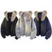 Unisex Teddy Bear Hoodie – Cozy Fleece-Lined Pullover With Ears & Fur Trim, Oversized College Style For Men/Women (Black/Navy/Heather Grey, S-3XL)_viptrois.com