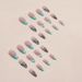 Nails Art Triangle Stitching Lake Green Fresh Almond Armor Cute Butterfly Nail Wearable Manicure Pieces Finished Batch_viptrois.com