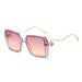 Men's Sunglasses Fashion Pearl Square Large Frame Sunglasses Women's Outdoor Uv Anti Ultraviolet Sunglasses_viptrois.com