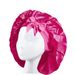 Elastic Ribbon Bow Round Hat Solid Color Silk Nightcap Wide Edge Beauty_viptrois.com