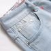 Men's Distressed Denim Shorts With Rip And Bleach Effects, Light Blue Casual Cargo Pocket Knee-Length Shorts For Street Style_viptrois.com