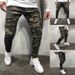 Men's Clothing Camouflage Overalls Multi Pocket Small Feet Elastic Slim Fashion Jeans_viptrois.com