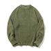 Men’s Japanese-Inspired Oversized Knit Sweater - Minimalist Crewneck In Dark Gray / Coffee / Army Green (M-3XL)_viptrois.com
