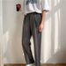 Men's Clothing Summer Ins Simple Drop Feeling Small Suit Trousers Trend Loose Student Straight Wide Leg Casual Suit Trousers_viptrois.com