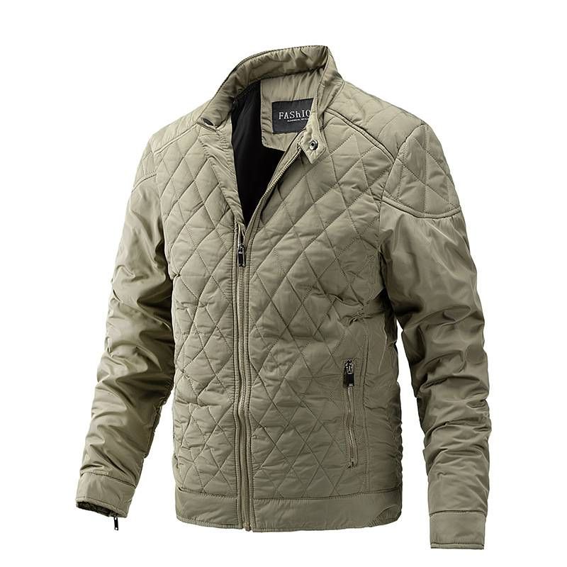 For The Autumn And Winter Of 2025, Men's Light Cotton Clothes, Casual Diamond-shaped Stand-up Collar Jackets And Fashionable Cotton-padded Jackets_viptrois.com