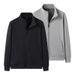 Pure Pure Spring And Autumn Casual Stand Collar Men's Trendy Loose Plus Size Zipper Cardigan Sweatshirt Versatile Baseball Jacket_viptrois.com