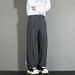 Neapolitan Men's Casual Trousers High End Clean Fit Loose Wide Leg Floor Length Spring Autumn Style_viptrois.com