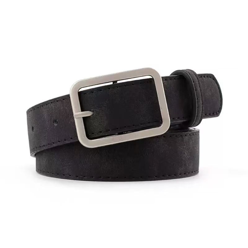 New Casual Men's And Women's Simple And Versatile Belt Belt Brown Decoration Trend Young People_viptrois.com