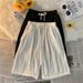 Men's Clothing Men's Casual Striped Ice Silk Shorts Stylish Inspired Trendy Cool Style Versatile Five Point Pants_viptrois.com