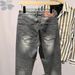 Men's Slim Straight Gray Jeans | Classic Fit With Signature Leather Patch | Comfort Stretch Denim For Everyday Wear_viptrois.com