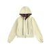 Pure Pure Qilin Men's Clothing 11 Colors Sweatshirt Solid Color 430g Heavyweight Loose Short Small Size Women's Color-Block Zipper_viptrois.com