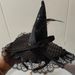 Unisex Halloween witch pointed hat sequined headband decorated Halloween dance performance witch hat bow lace hair._viptrois.com