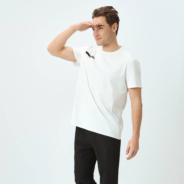 Summer Cool Ice Silk Cotton T-shirt Cooling Breathable Round Neck Short Sleeve Youth Casual Sportswear_viptrois.com