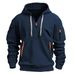 Spring And Autumn Men's Hoodie, Zippered Multi-pocket Long-sleeved Pullover, Sporty Casual Jacket_viptrois.com