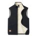 Men's Fleece Vest Winter Warm Sleeveless Jacket With Sherpa Lining Double-Sided Flannel Coat For Casual Outdoor Wear_viptrois.com