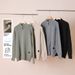 Men's Thick Knit Zip-Up Cardigan With Stand Collar, Casual Solid Color Pullover Sweater, Trendy Outerwear For Winter_viptrois.com