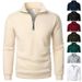 Pure Pure Casual Half-Zip Stand Collar Trendy Simple Loose Plus Size Fleece Men's Sweatshirt Cross-Border_viptrois.com