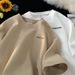 Men's Clothing Waffle Short Sleeved T Shirt Men's Summer Trendy Round Neck Half Sleeved Top Loose Casual Five Point Sleeve T Shirt_viptrois.com