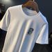 High-end Short-sleeved T-shirt Men's Summer New Breathable Printed Loose Top Pure Cotton Men's Versatile Casual T-shirt_viptrois.com