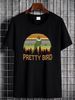Pretty Bird Dumb And Dumber Parrot Vintage T-Shirt, Funny Bird Shirt, Dumb And D Homme Comfortable Slightly Versatile Casual Summer Stylish_viptrois.com