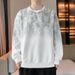 2025 Spring/Autumn New Men's Casual Versatile Youth Handsome Long Sleeve T-Shirt Round Neck Hoodie Pullover_viptrois.com