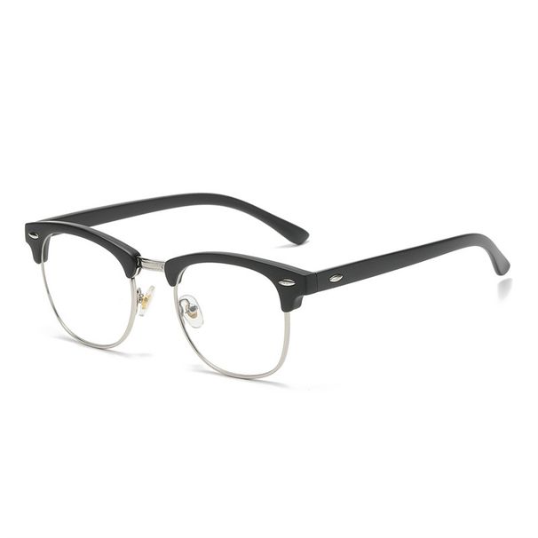 Sunglasses 1pc with the same glasses nerd myopia oval small frame retro leopard Korean vegetal plain glasses_viptrois.com