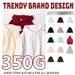 Men's 350g Pure Cotton Retro Hoodie, Heavyweight Loose Fit Casual Pullover For Spring & Autumn, Classic Solid Color Streetwear_viptrois.com