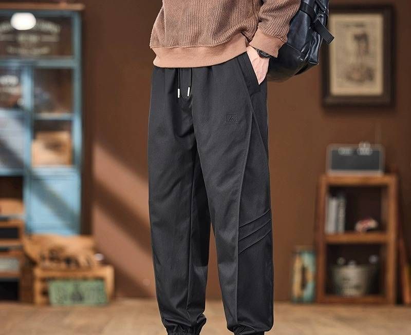 Men's Slimming Cargo Pants Spring New Style Versatile Casual Trousers Cropped Sports Jogger Pants For Men_viptrois.com