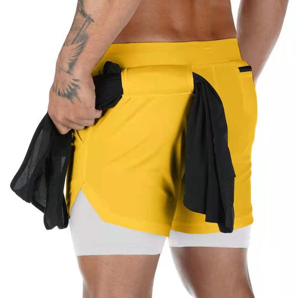 Men's Clothing Running Shorts Sports Leisure Outdoor Loose Multi Pocket Double Layer Fitness Pants_viptrois.com