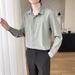 Men's Clothing Long Sleeve Shirt Fashion Casual Solid Color Shirt Men's Light Mature Style Shirt Men_viptrois.com