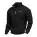 Men's Clothing Plus Velvet Stand Collar Pullover Half-Zip Fleece-Lined Casual Pullover Hoodie - Lightweight, Breathable & Stylish For Spring/Fall_viptrois.com
