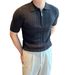 Men's Clothing New High Quality Zipper Striped Ice Silk Polo Shirt Summer Knitted Thin Short Sleeve Men_viptrois.com