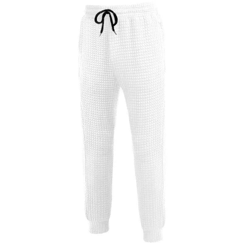 Pulse European American Size Autumn Winter Foreign Trade Cross-Border Outdoor Small Check Drawstring Jacquard Men And Women_viptrois.com