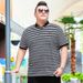 Men's Clothing plus size short-sleeved lapel t-shirt fashionable middle-aged half-sleeved collared casual t-shirt fat man shirt_viptrois.com